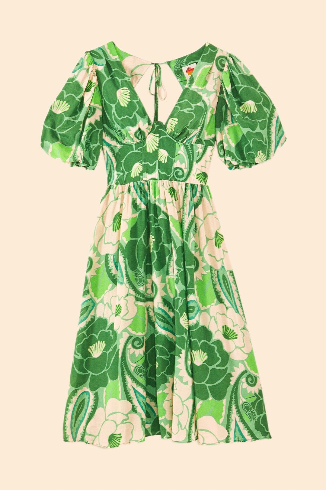 knee length dresses for ladies Tropical groove midi dress main image 1