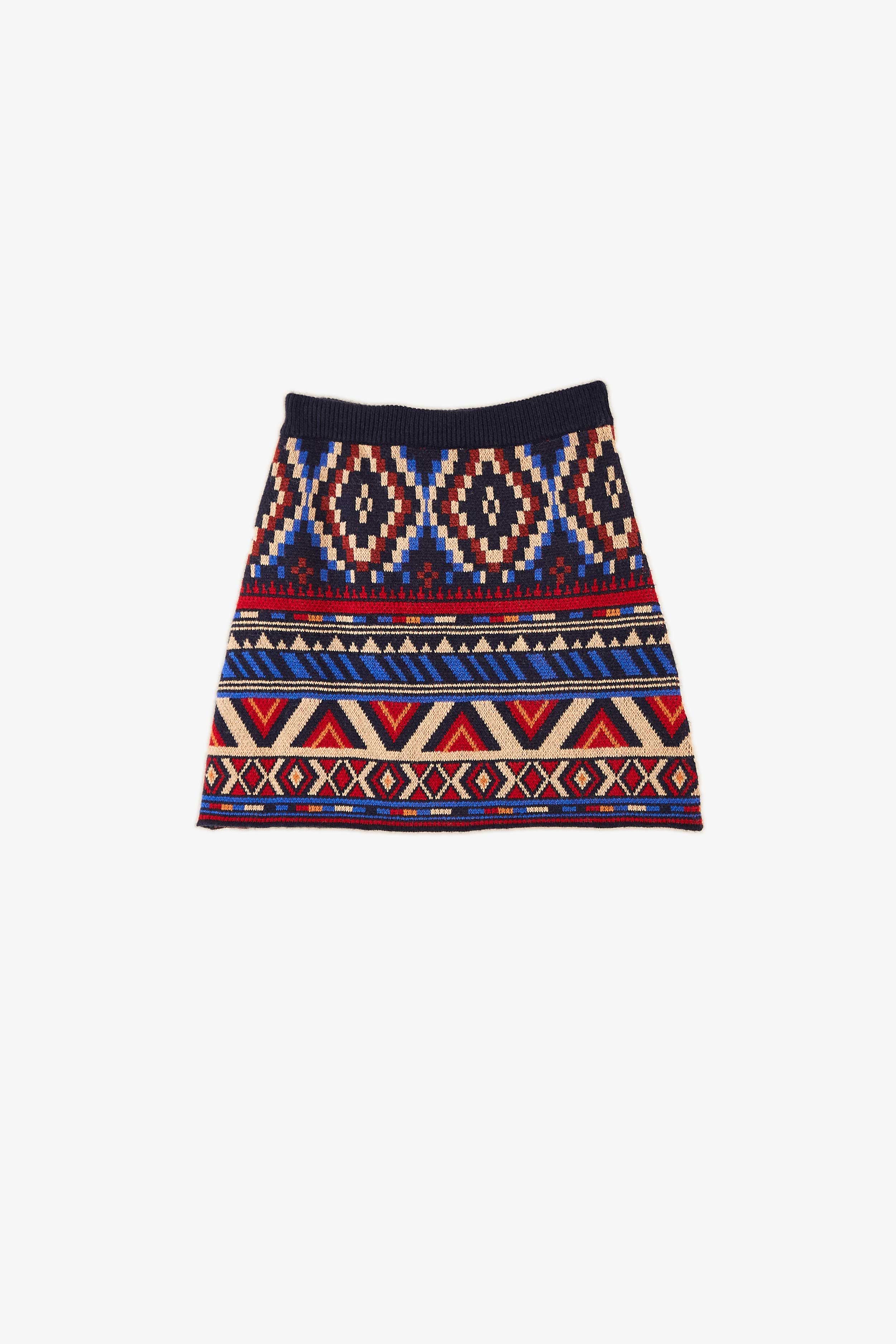 Blue Ainika Tapestry Sweater Skirt sold by FARM Rio product image thumbnail 4