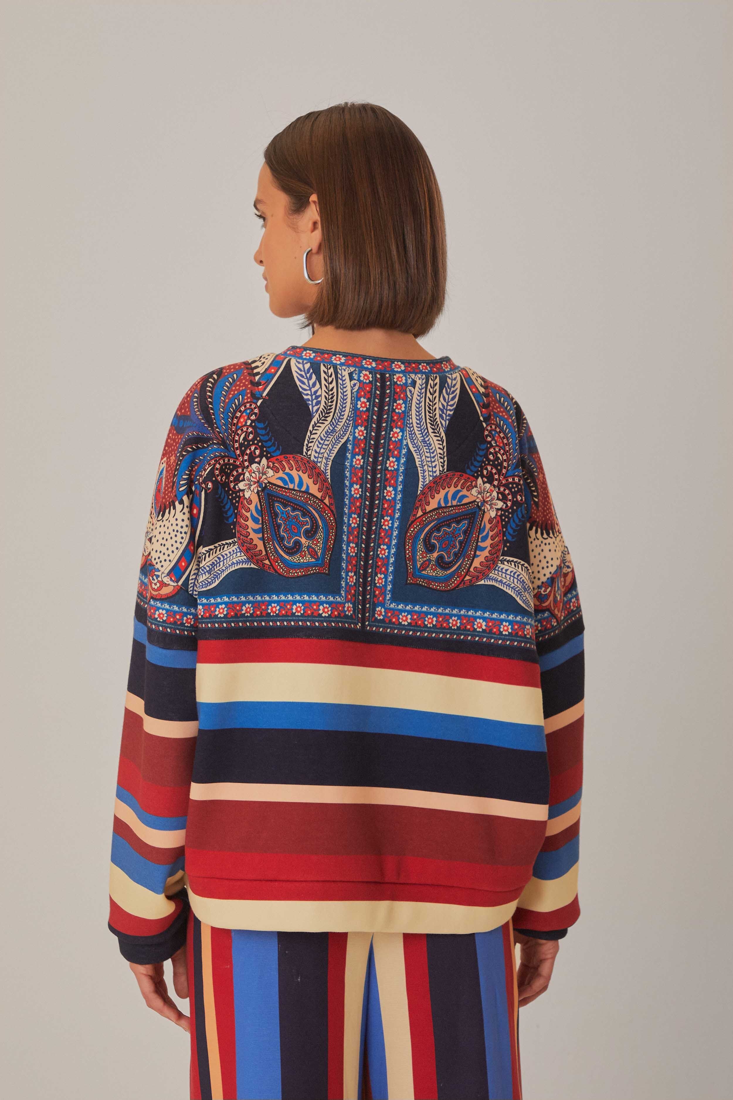 Energy Scarf Mixed Print Sweatshirt sold by FARM Rio product image thumbnail 4