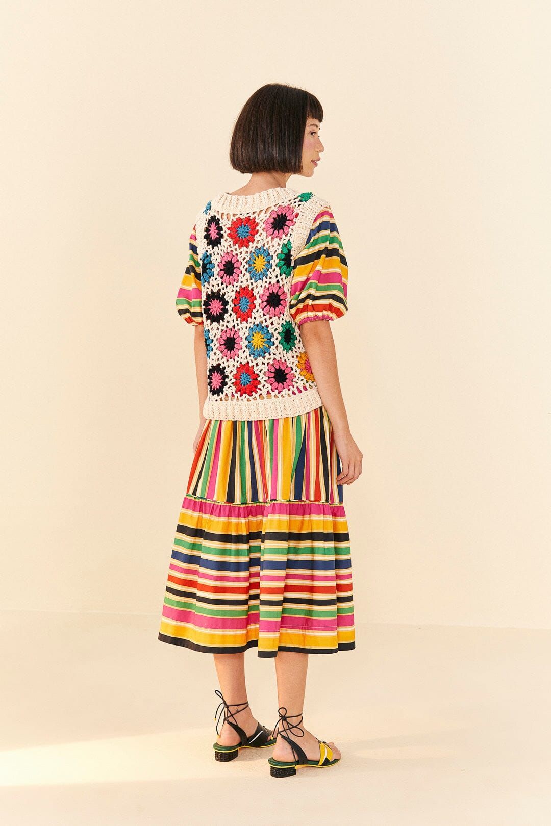 Multi Circles Crochet Vest sold by FARM Rio product image thumbnail 4