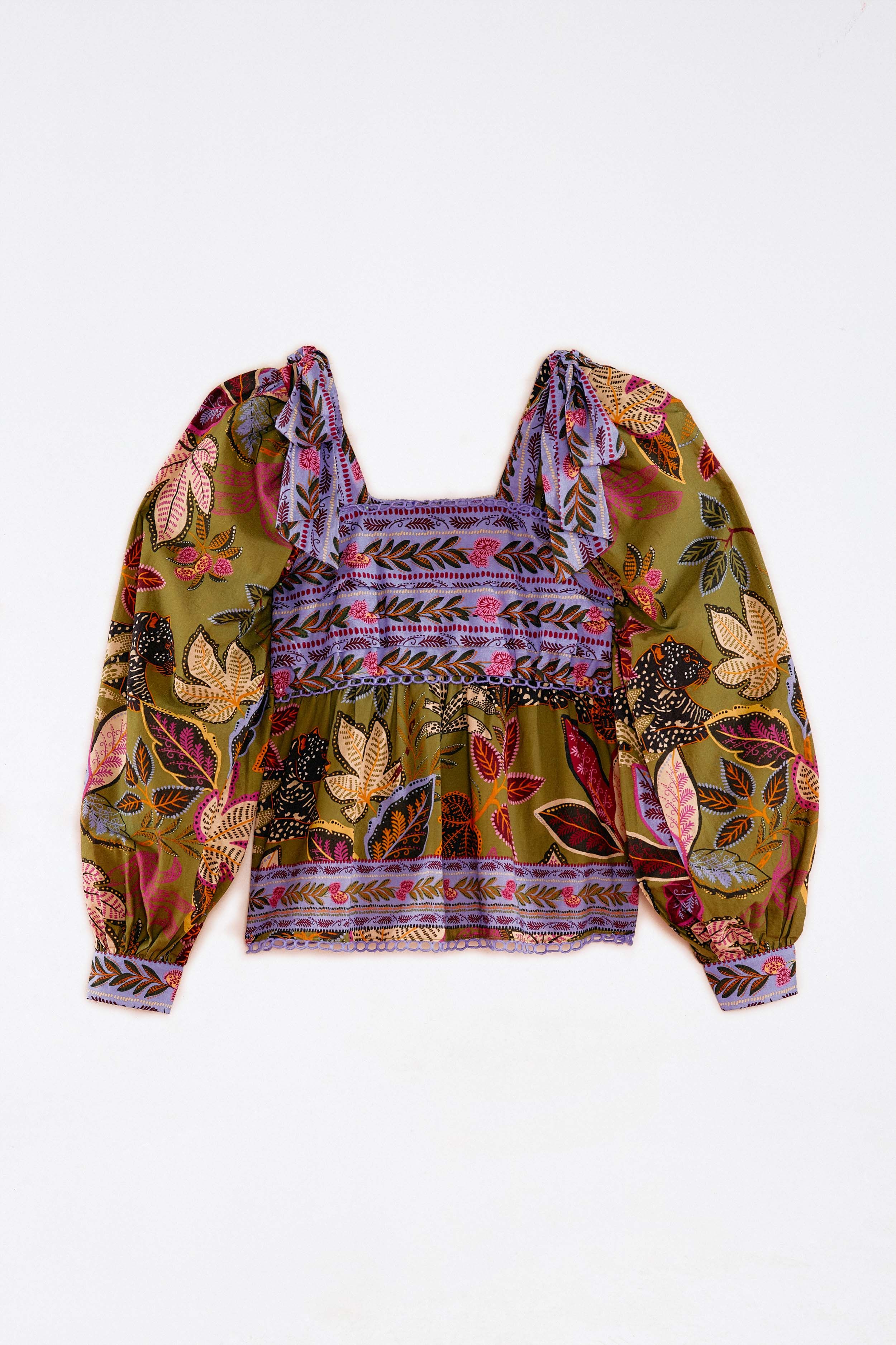 Green Wild Jungle Blouse sold by FARM Rio product image thumbnail 5