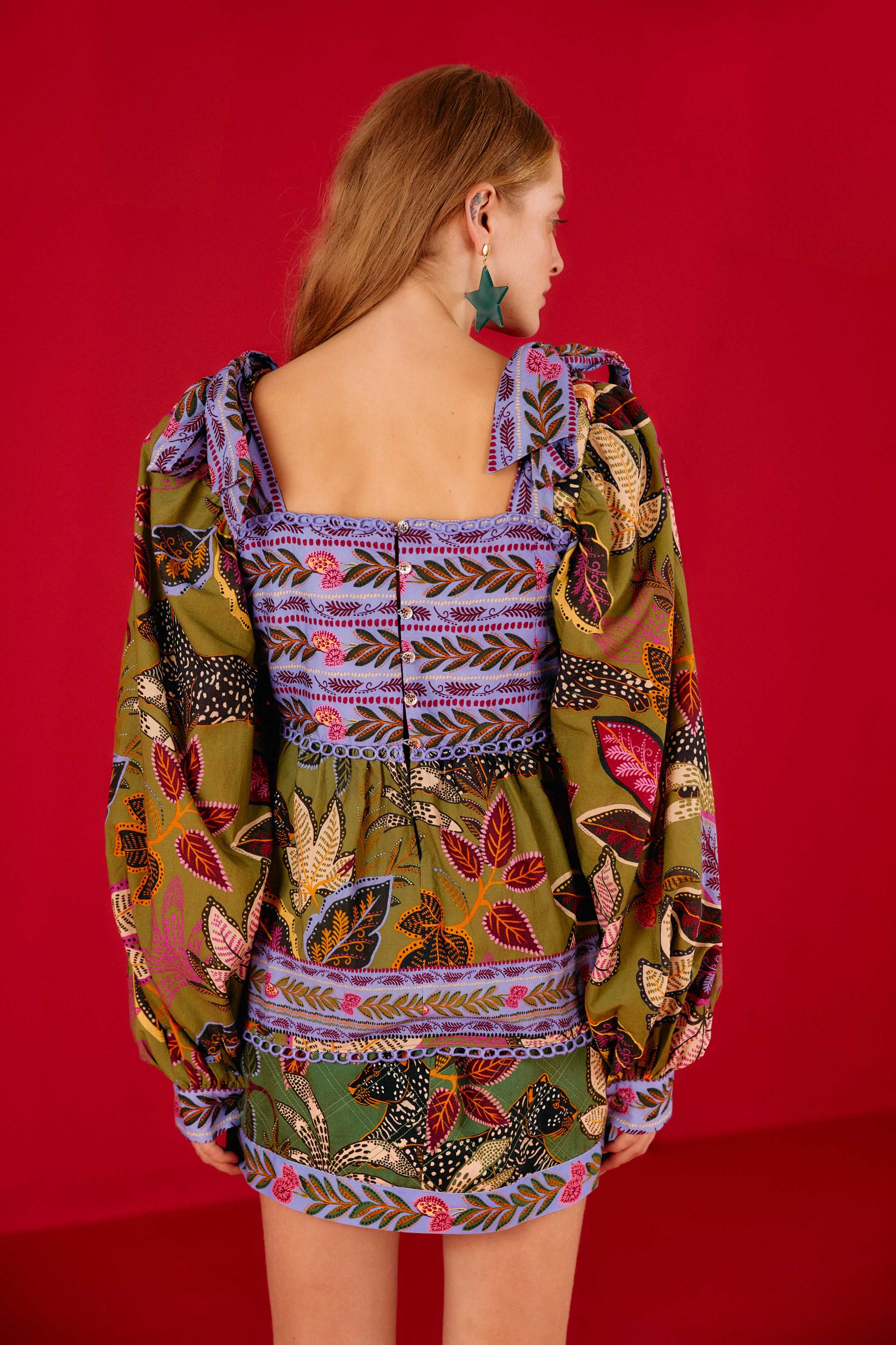 Green Wild Jungle Blouse sold by FARM Rio product image thumbnail 2