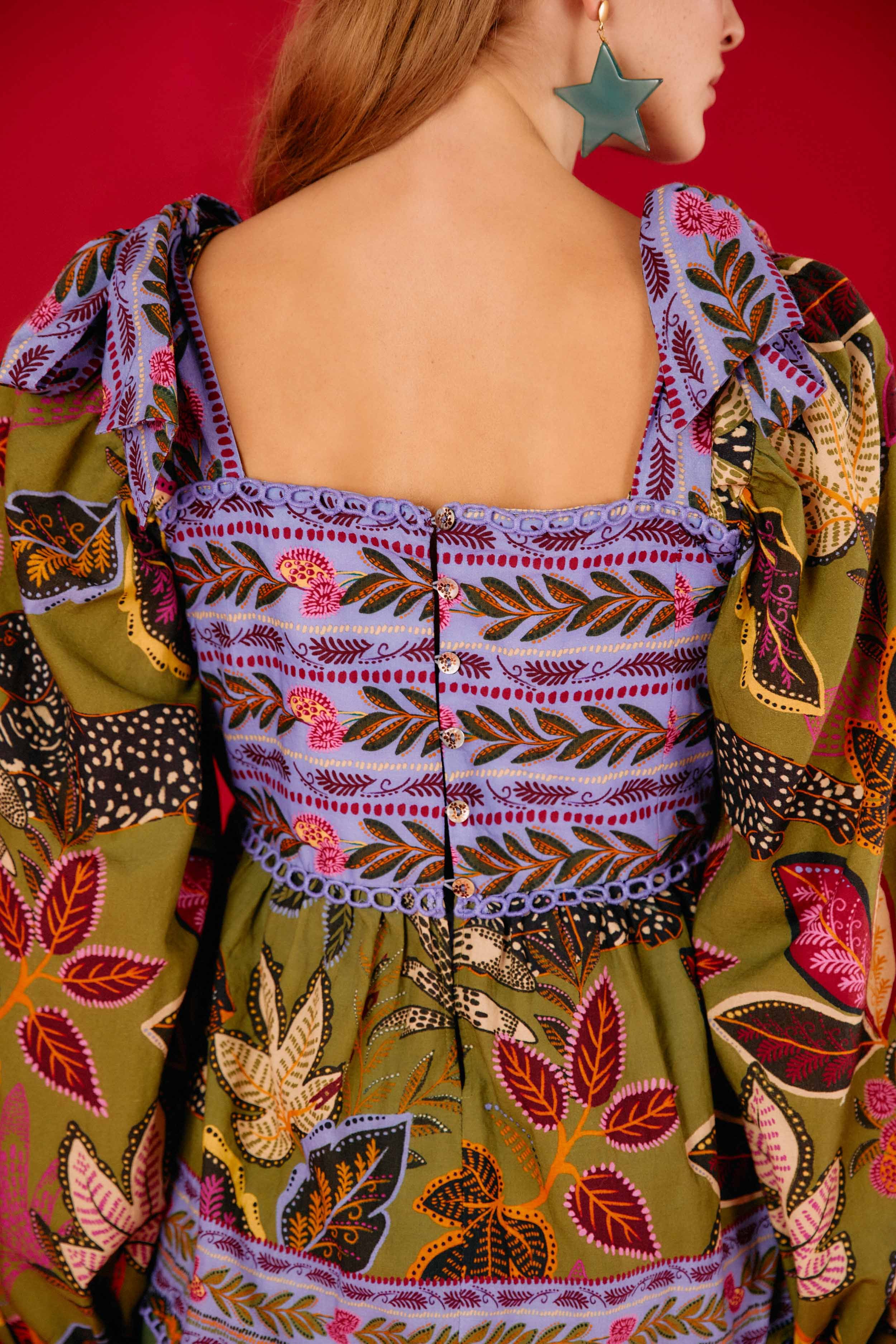 Green Wild Jungle Blouse sold by FARM Rio product image thumbnail 4