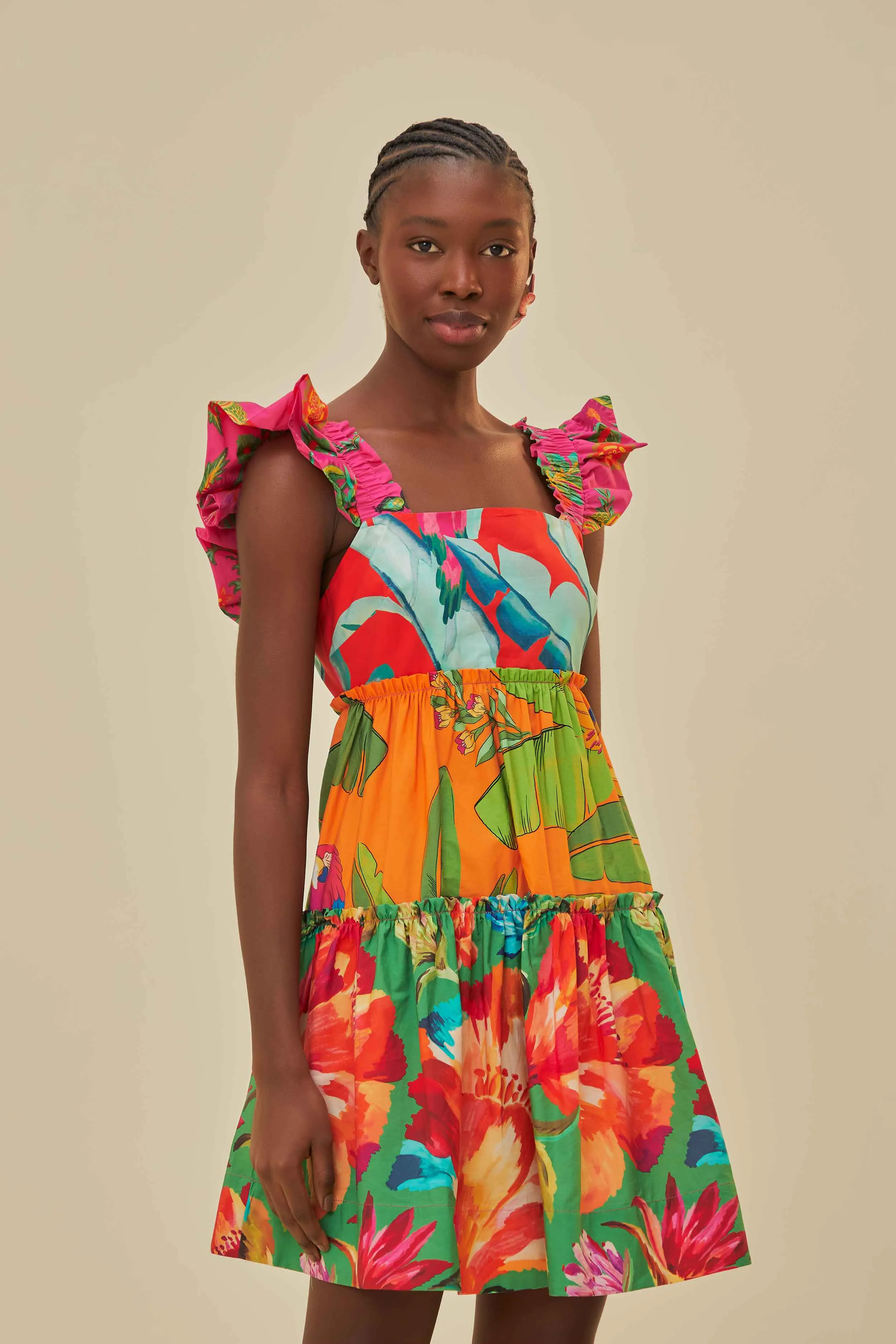 Foliage Mix Mini Dress sold by FARM Rio