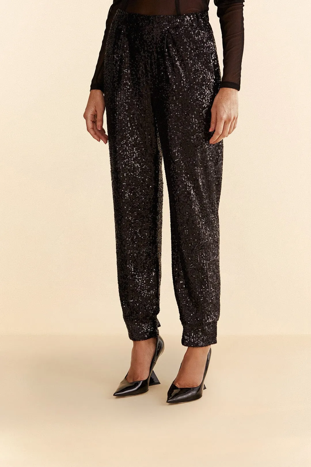 Black Sequin Pajama Pants sold by FARM Rio product image thumbnail 2