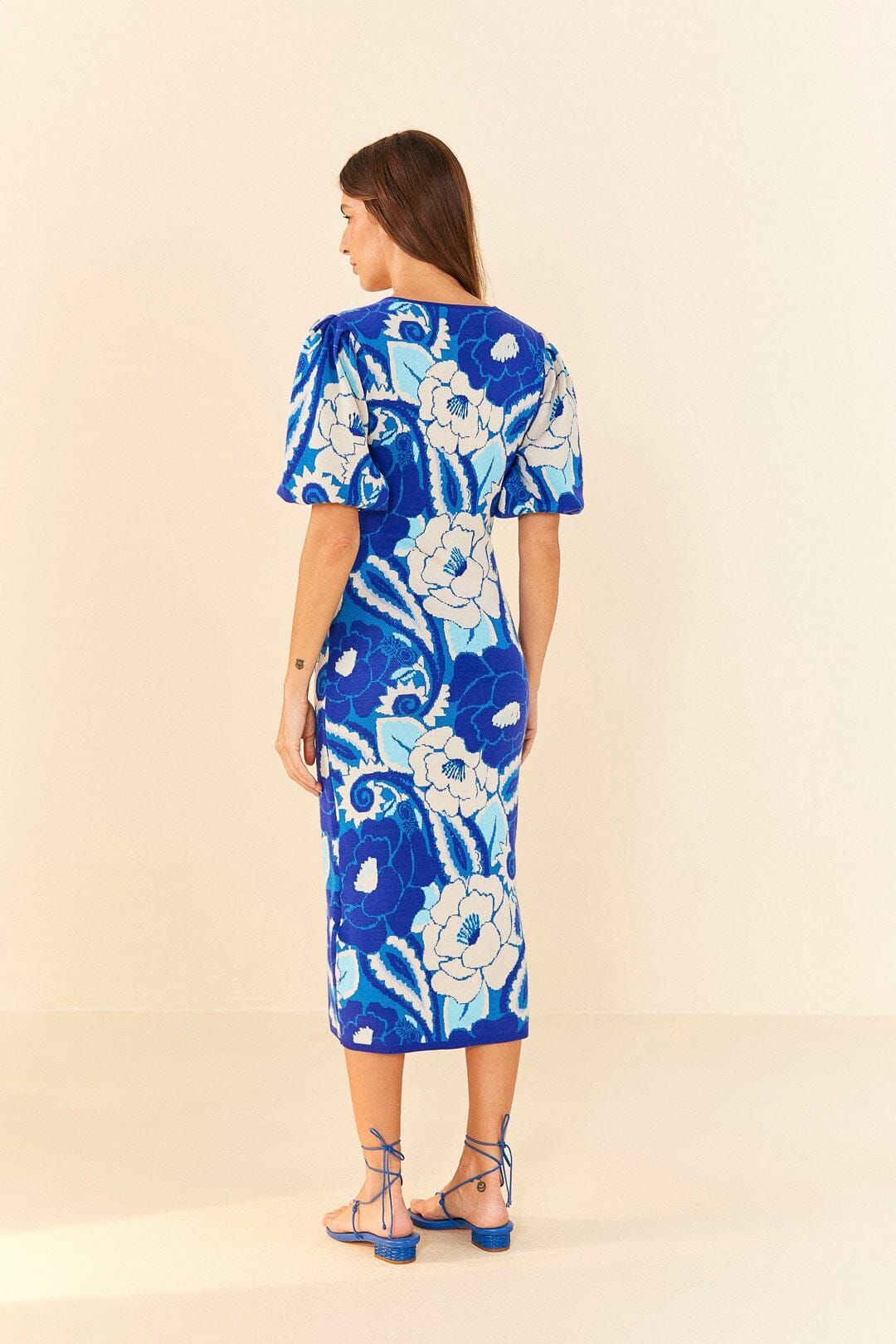 Blue Tropical Groove Knit Midi Dress sold by FARM Rio product image thumbnail 3