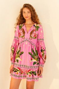 Pink Leopard Forest Mini Dress sold by FARM Rio