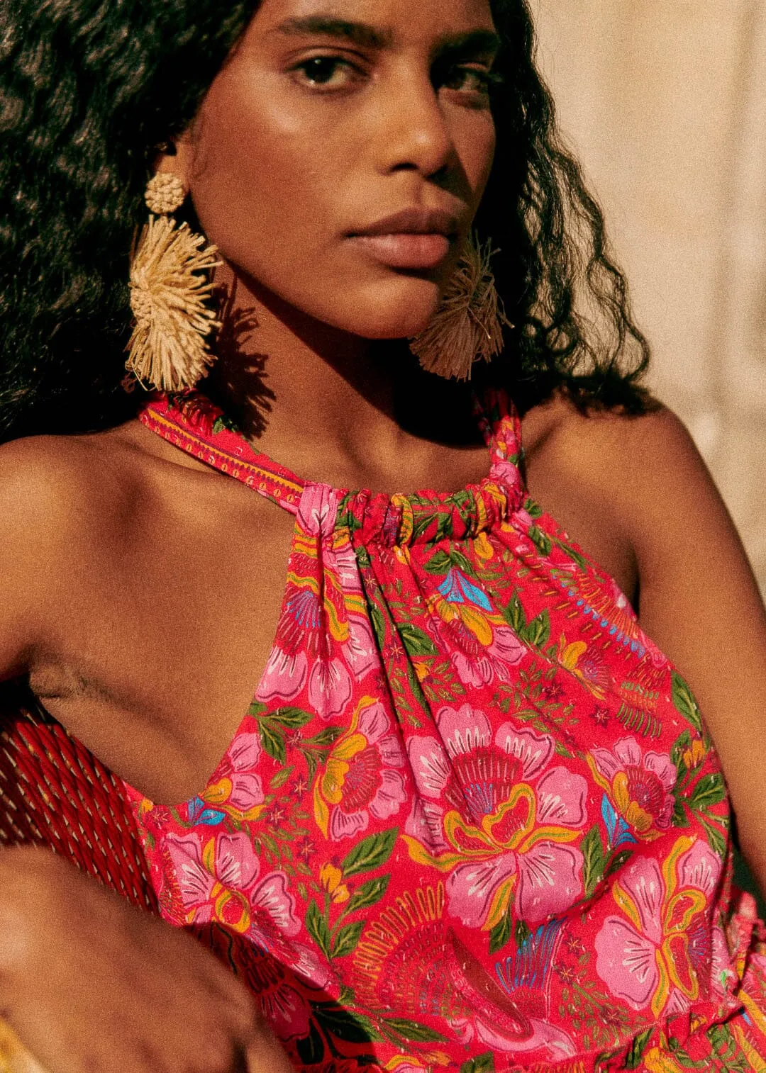 Macaw Flowers Gabriela Short Dress sold by FARM Rio product image thumbnail 3