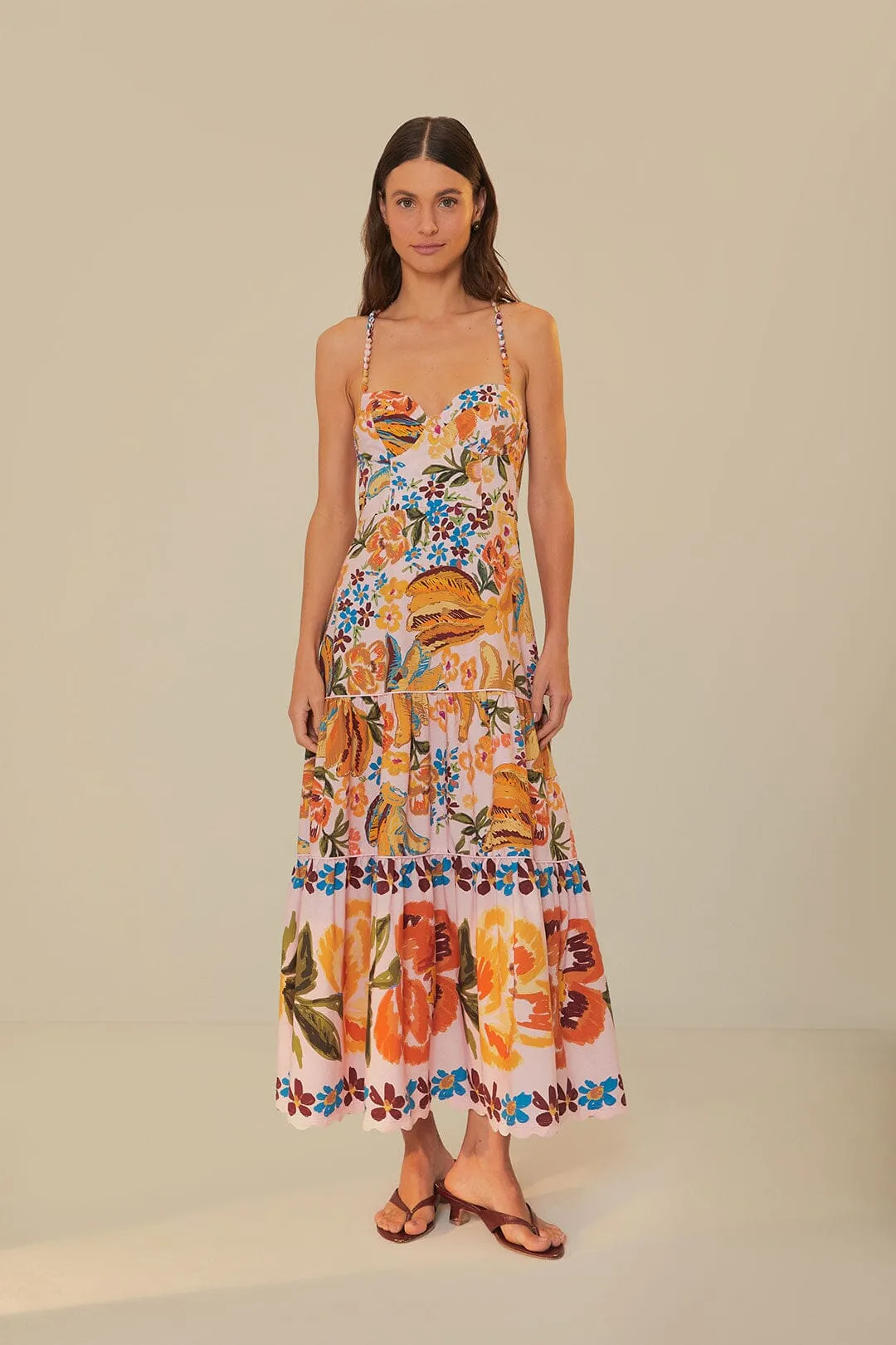 Pink Spring Bananas Midi Dress sold by FARM Rio