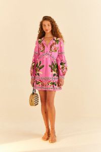 Pink Leopard Forest Mini Dress sold by FARM Rio