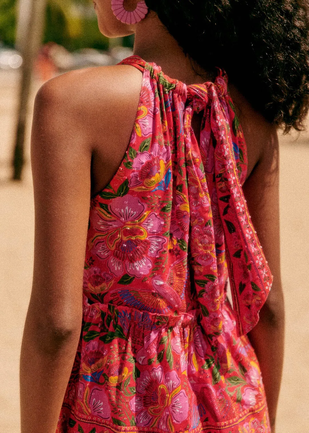 Macaw Flowers Gabriela Short Dress sold by FARM Rio product image thumbnail 5