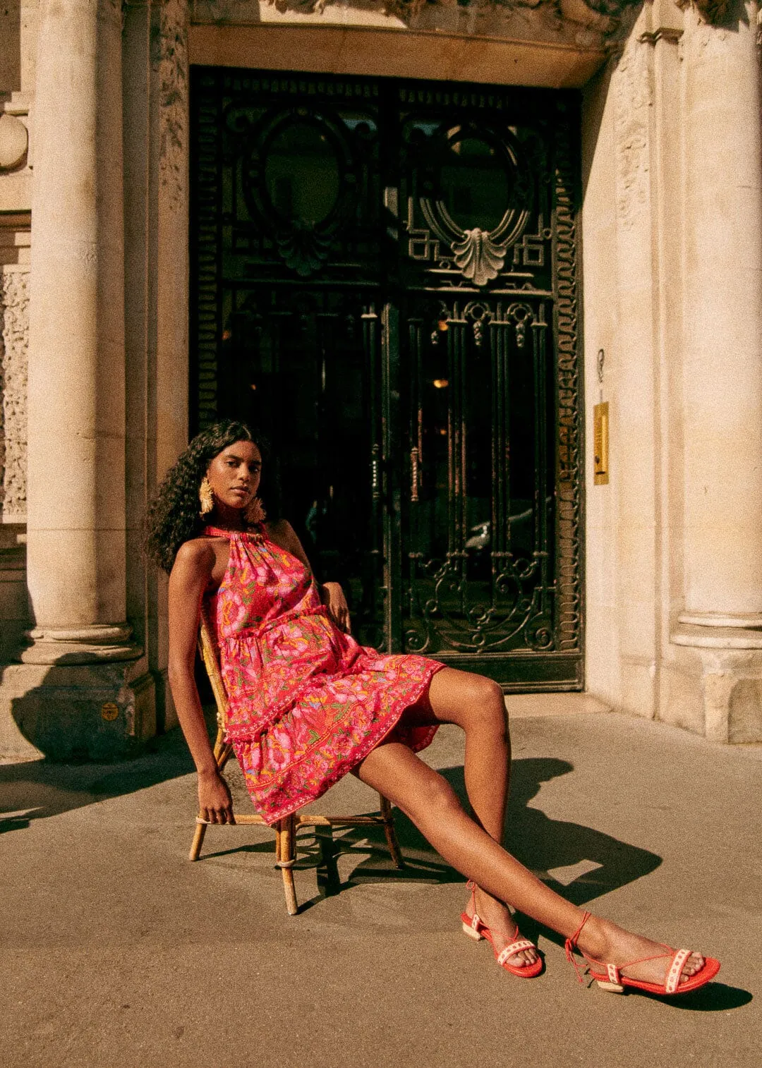 Macaw Flowers Gabriela Short Dress sold by FARM Rio