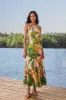 Pink Banana Leaves Sleeveless Maxi Dress sold by FARM Rio