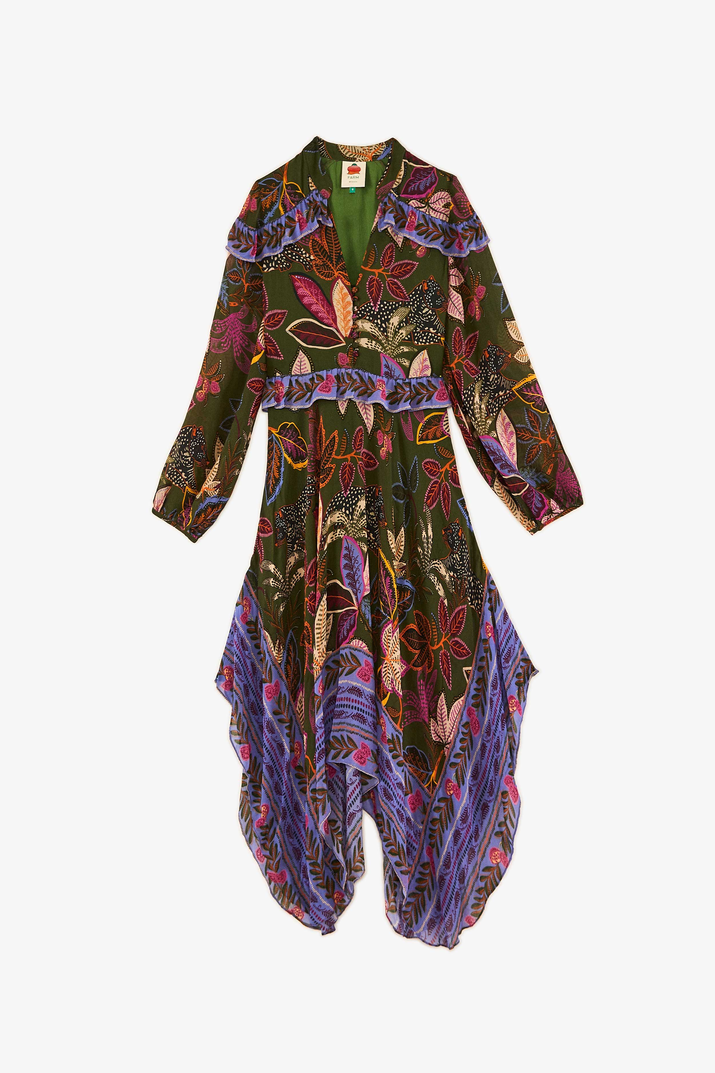 Green Wild Jungle Midi Dress sold by FARM Rio product image thumbnail 4