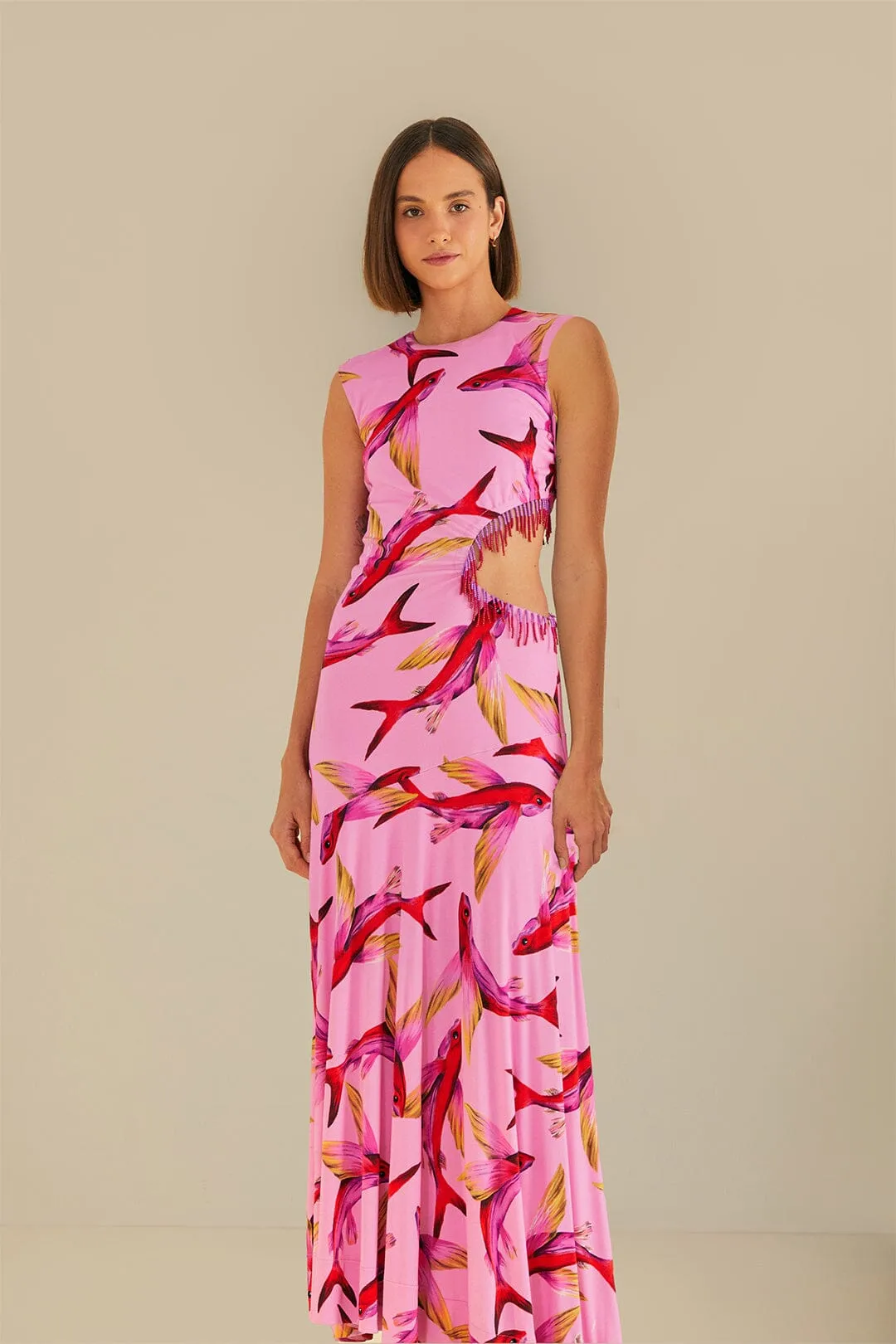 Pink Flying Fish Cut-Out Dress sold by FARM Rio product image thumbnail 2