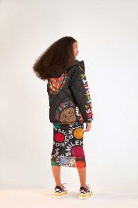 Patchwork Tapestry Smiley® Reversible Puffer Jacket sold by FARM Rio