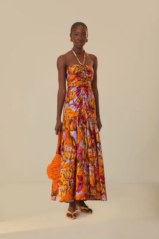 Lilac Banana Forest Organic Cotton Maxi Dress sold by FARM Rio