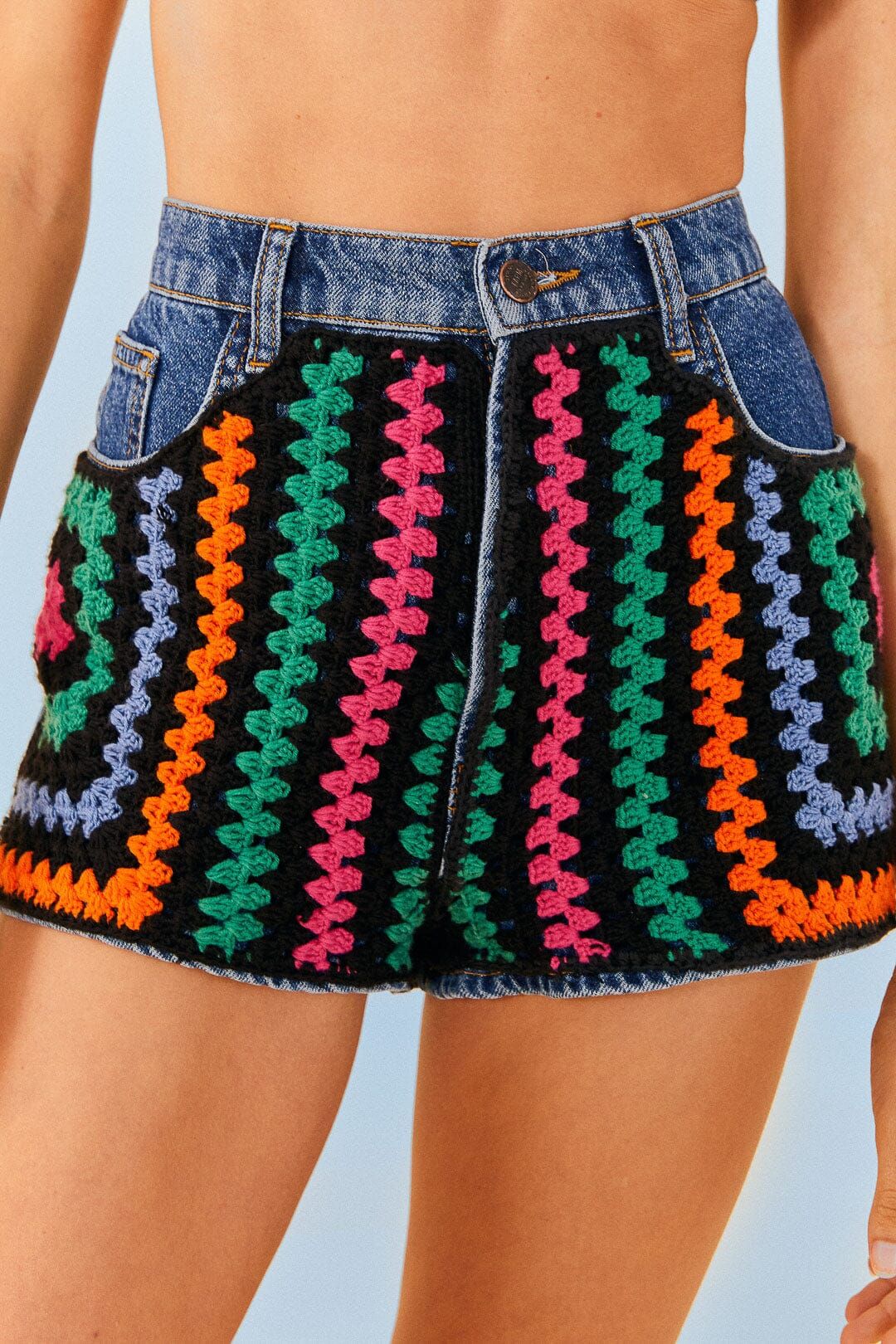 Crochet Denim Shorts sold by FARM Rio product image thumbnail 2