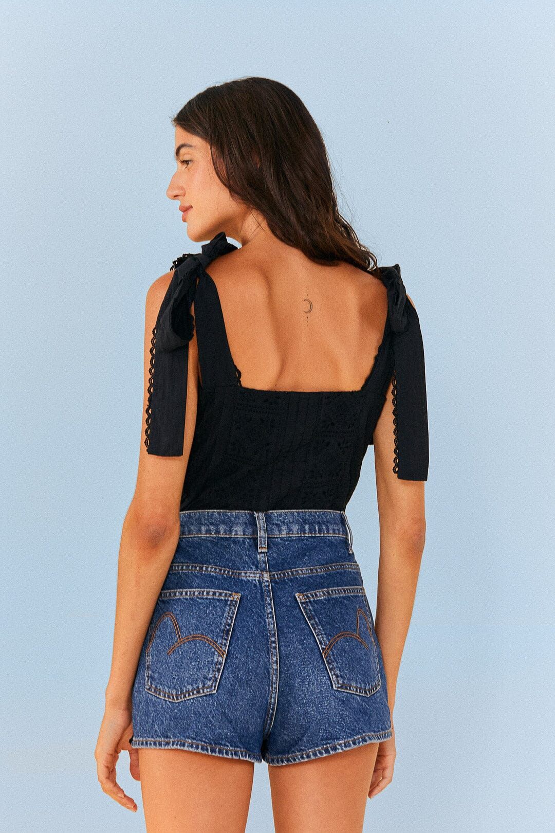 Crochet Denim Shorts sold by FARM Rio product image thumbnail 3