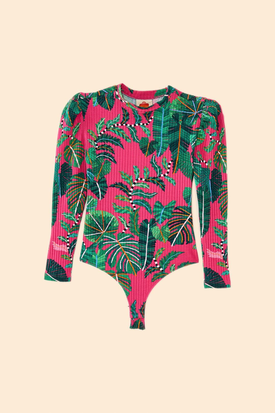 Pink Leaves Oganic Cotton Bodysuit sold by FARM Rio product image thumbnail 5