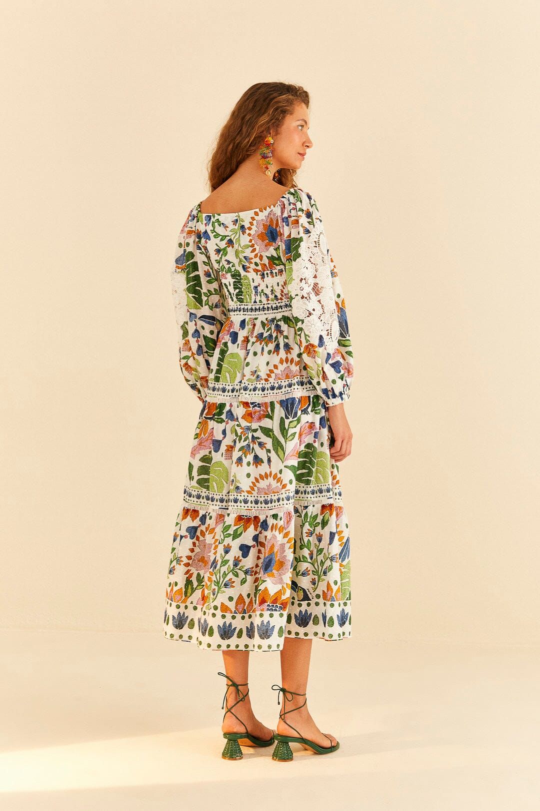 White Summer Garden Midi Dress sold by FARM Rio product image thumbnail 4
