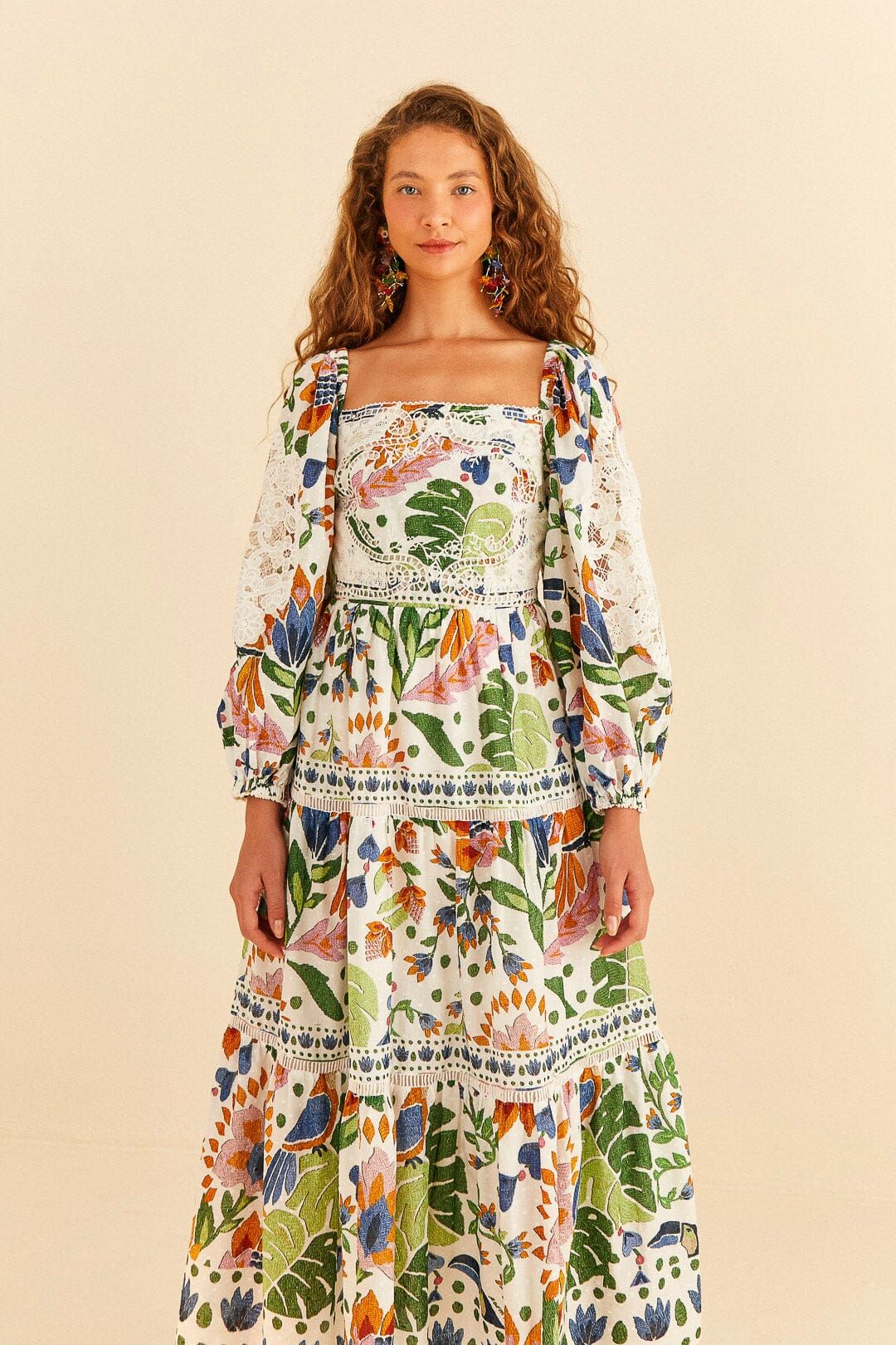 White Summer Garden Midi Dress sold by FARM Rio