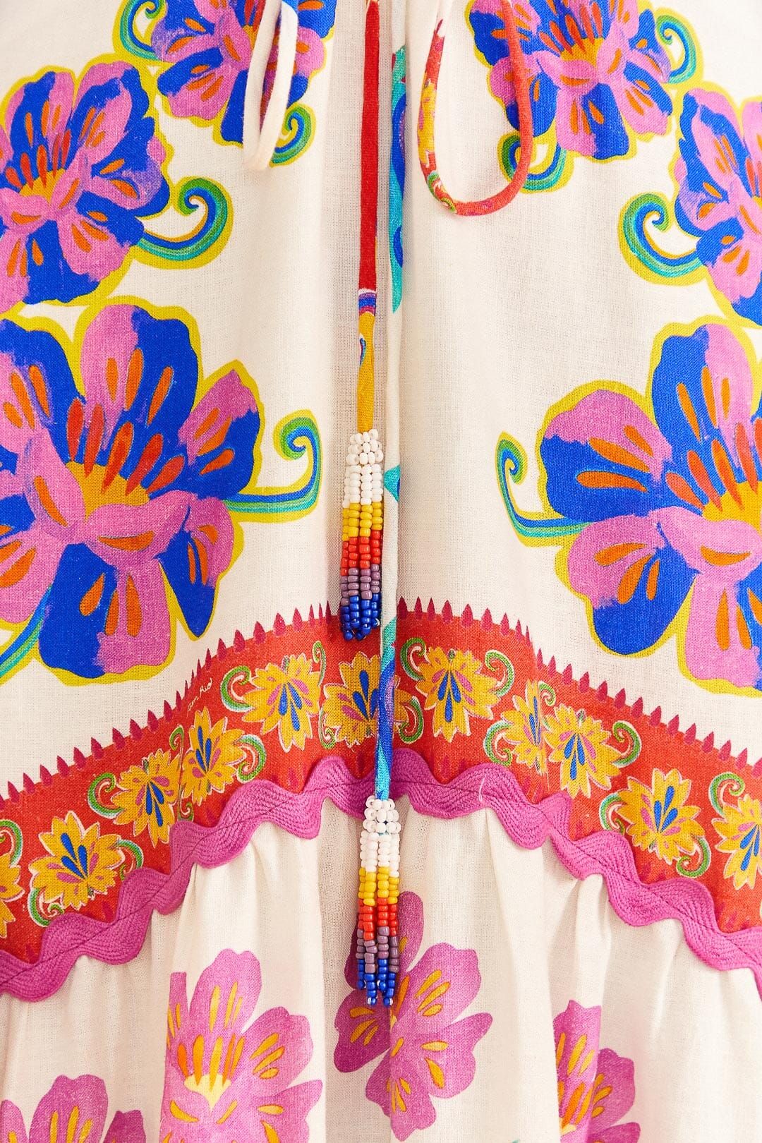 Off-White Vivid Garden Maxi Dress sold by FARM Rio product image thumbnail 4