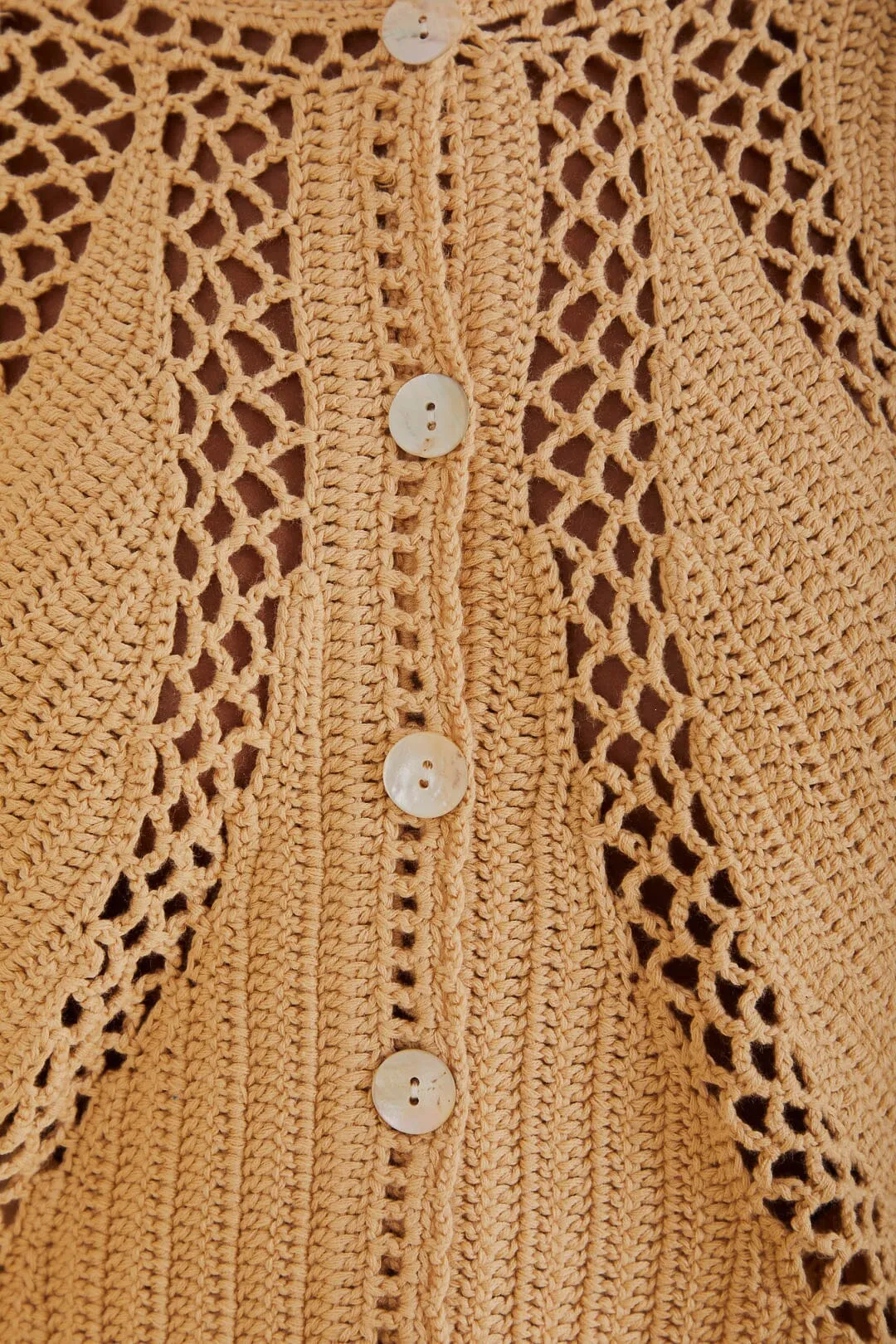 Sand Flower Draw Crochet Cardigan sold by FARM Rio product image thumbnail 4