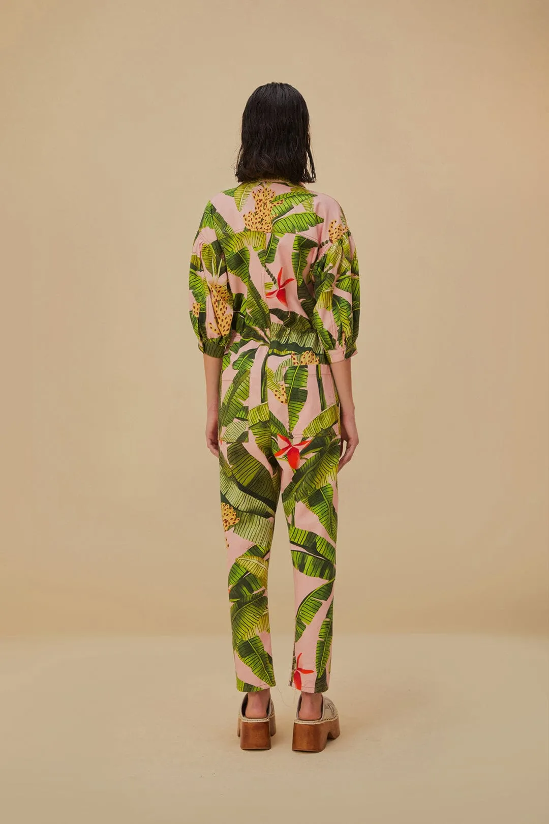 Pink Banana Leaves Jumpsuit sold by FARM Rio product image thumbnail 4