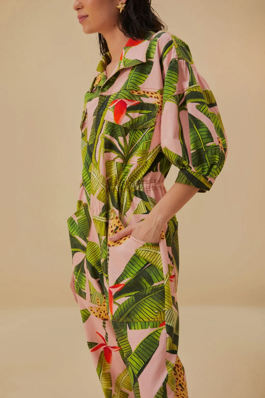 Pink Banana Leaves Jumpsuit sold by FARM Rio product image thumbnail 5