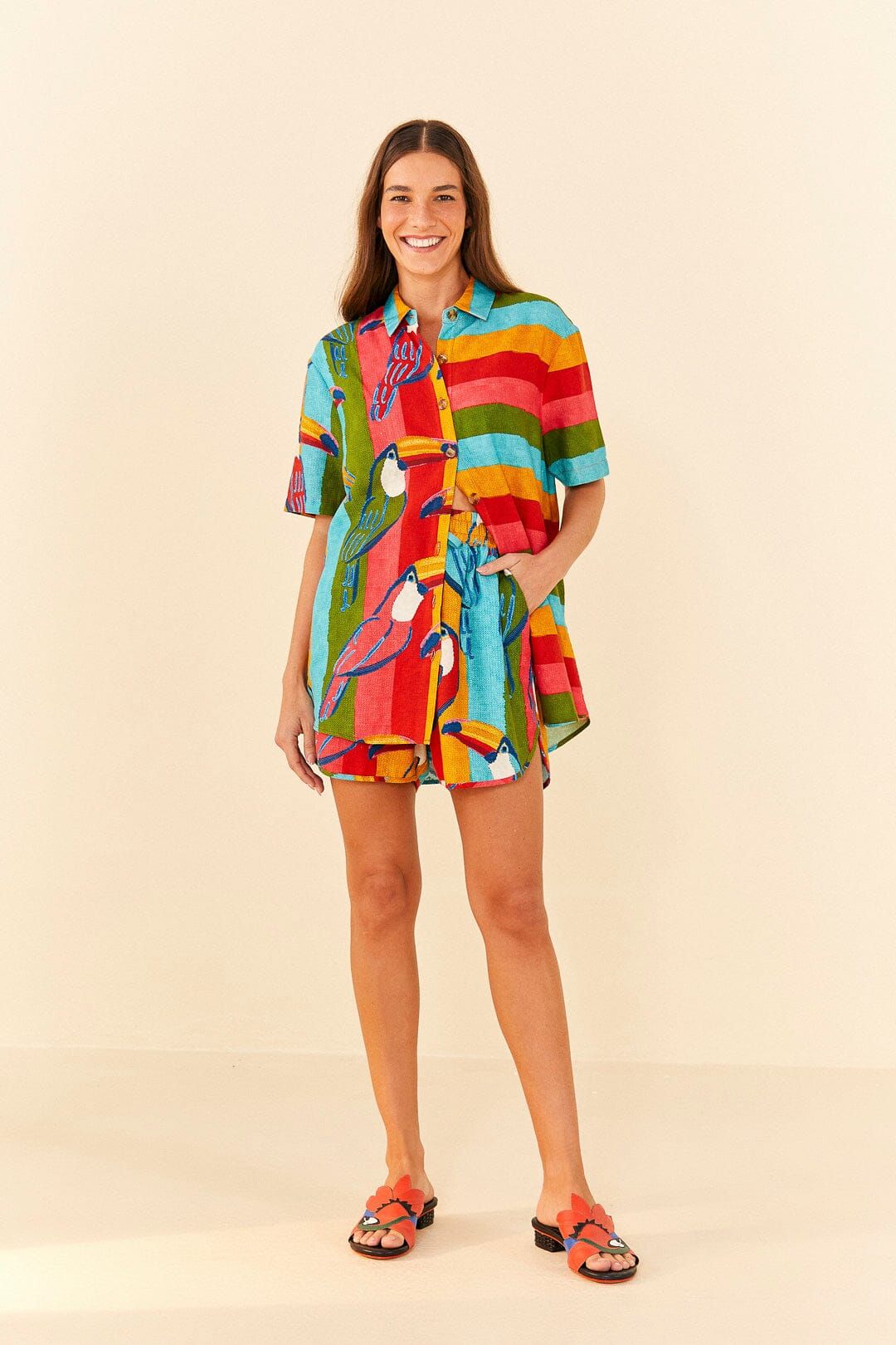 Wonderful Toucans Unisex Shorts sold by FARM Rio