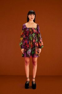 Black Wild Leopards Mini Dress sold by FARM Rio