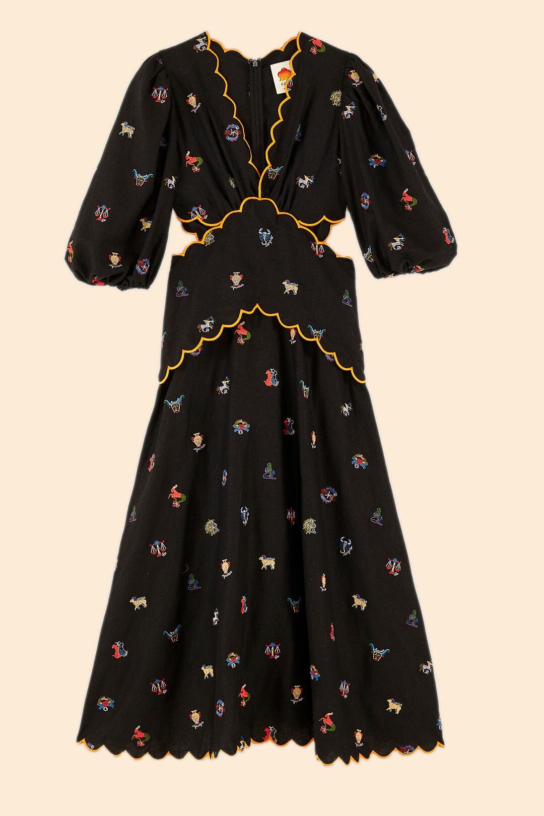 Zodiac Cross Stitch Embroidered Cut Out Dress sold by FARM Rio product image thumbnail 6