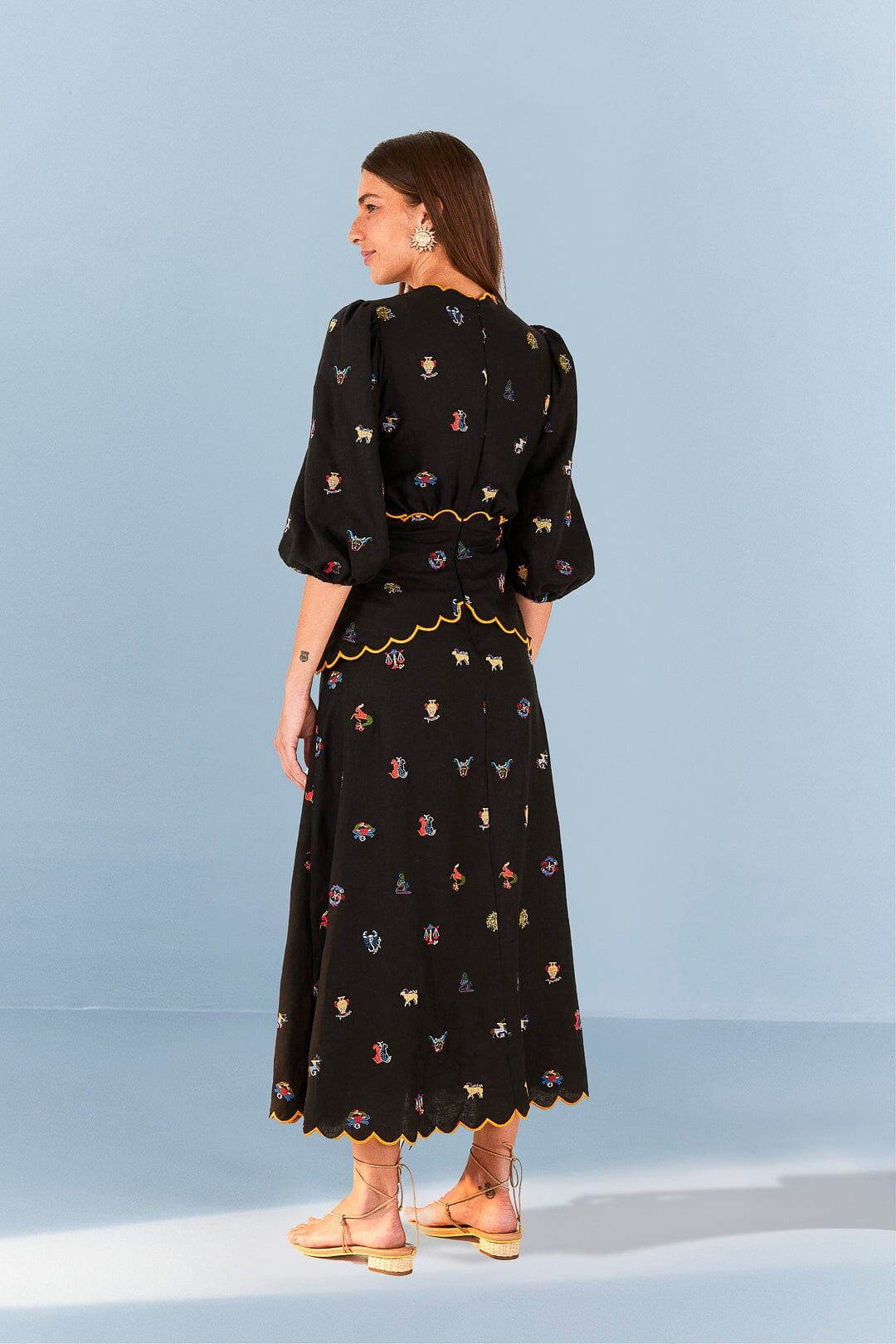 Zodiac Cross Stitch Embroidered Cut Out Dress sold by FARM Rio product image thumbnail 4