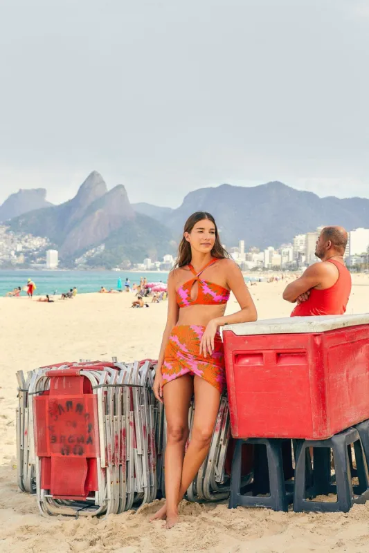 Pink Copacabana Cover Up Skirt sold by FARM Rio