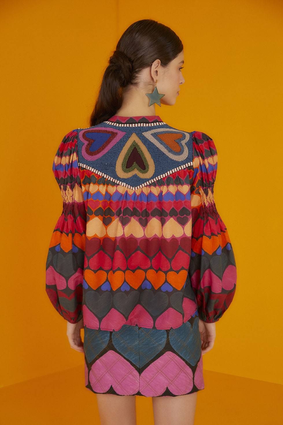 Full Of Hearts Embroidered Blouse sold by FARM Rio product image thumbnail 4