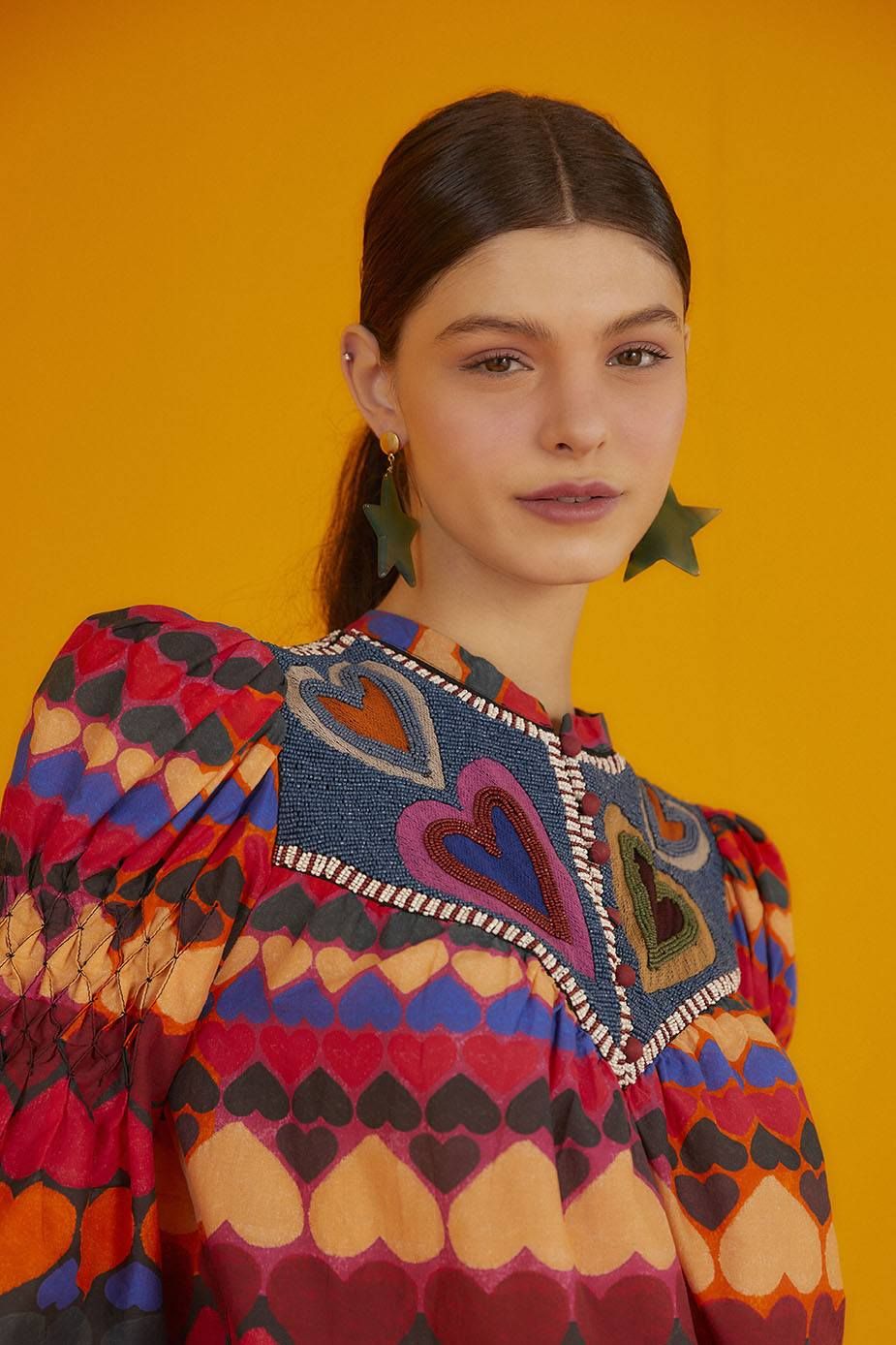 Full Of Hearts Embroidered Blouse sold by FARM Rio product image thumbnail 3