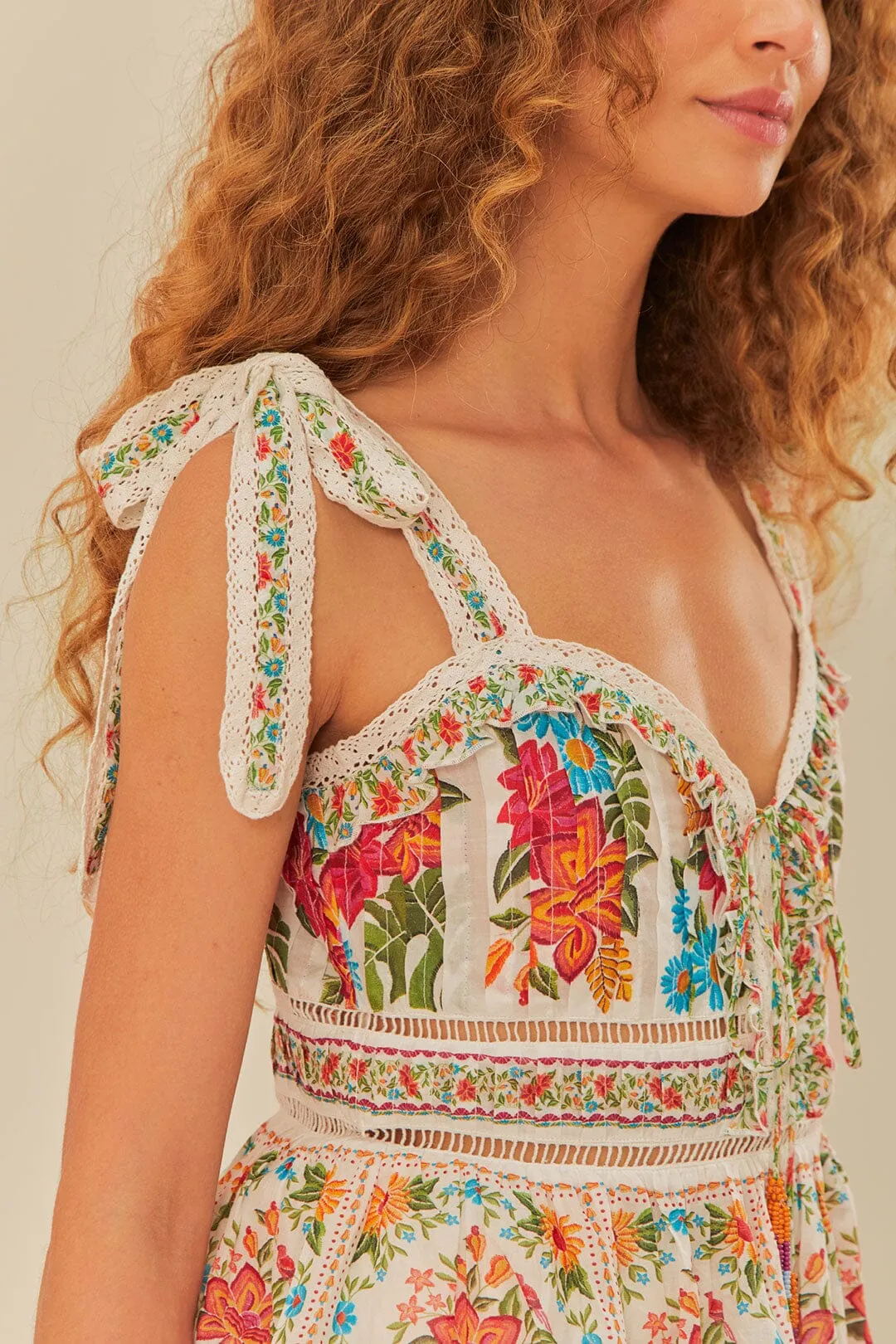 Off-White Bloom Garden Sleeveless Blouse sold by FARM Rio product image thumbnail 3