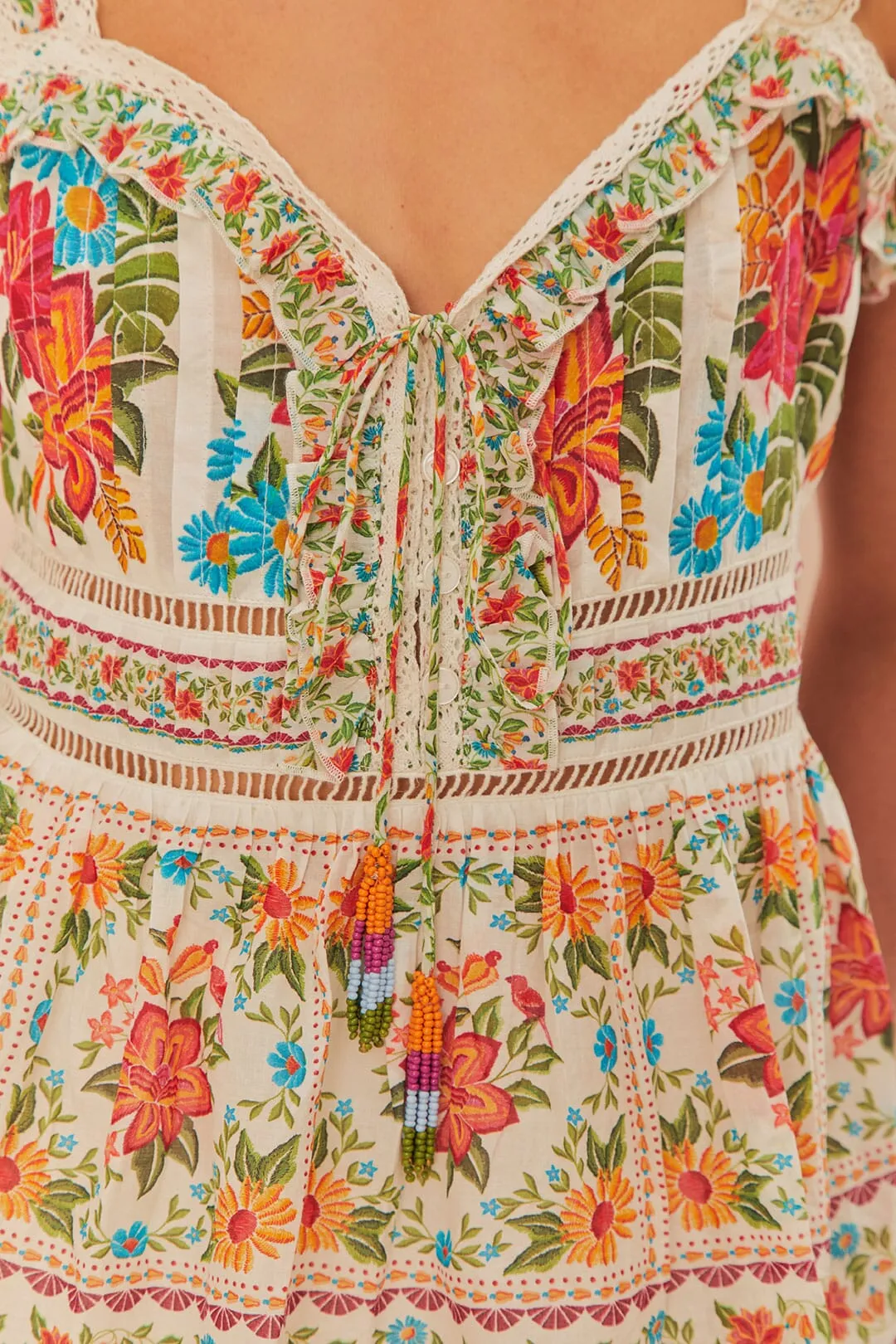 Off-White Bloom Garden Sleeveless Blouse sold by FARM Rio product image thumbnail 5