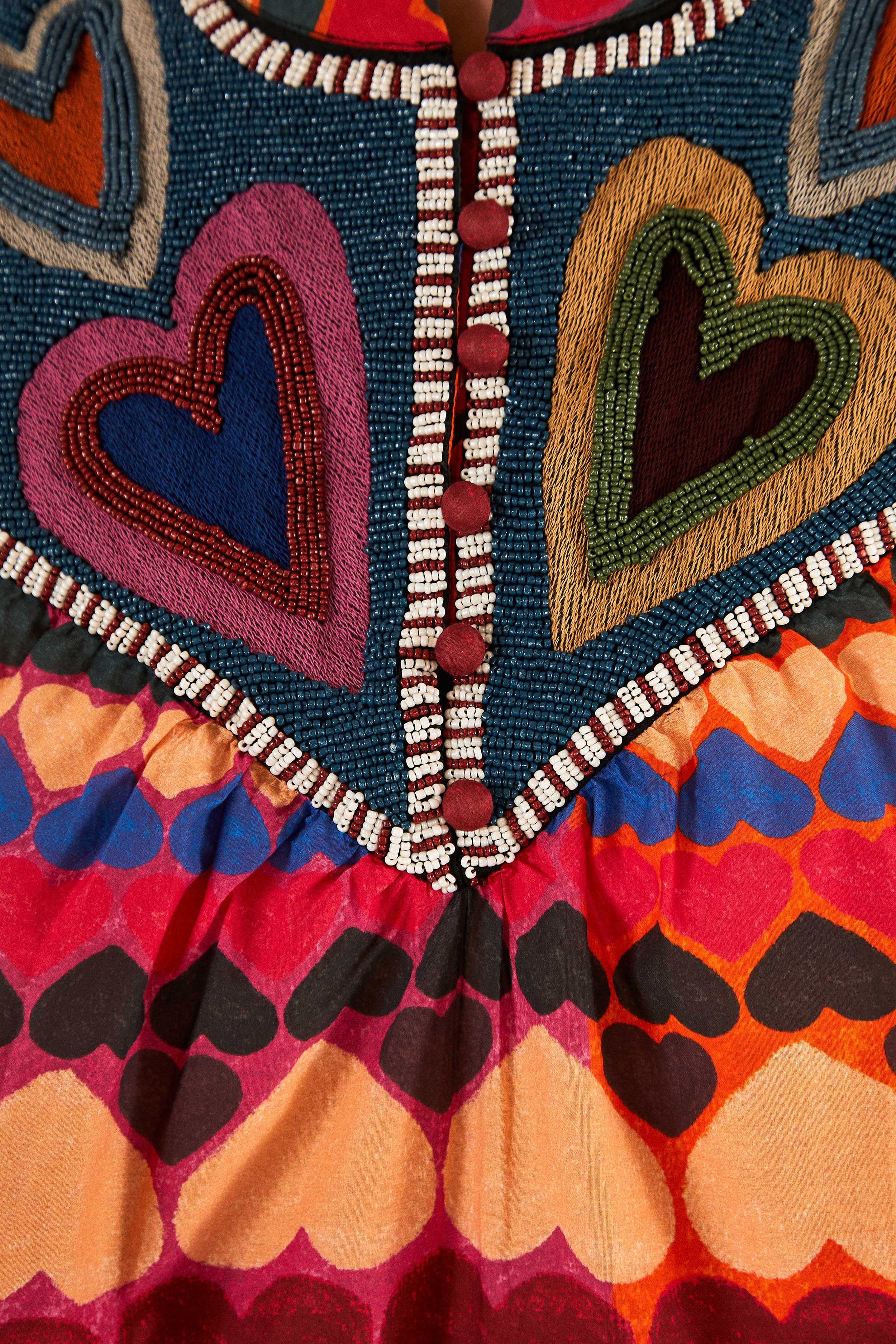 Full Of Hearts Embroidered Blouse sold by FARM Rio product image thumbnail 6