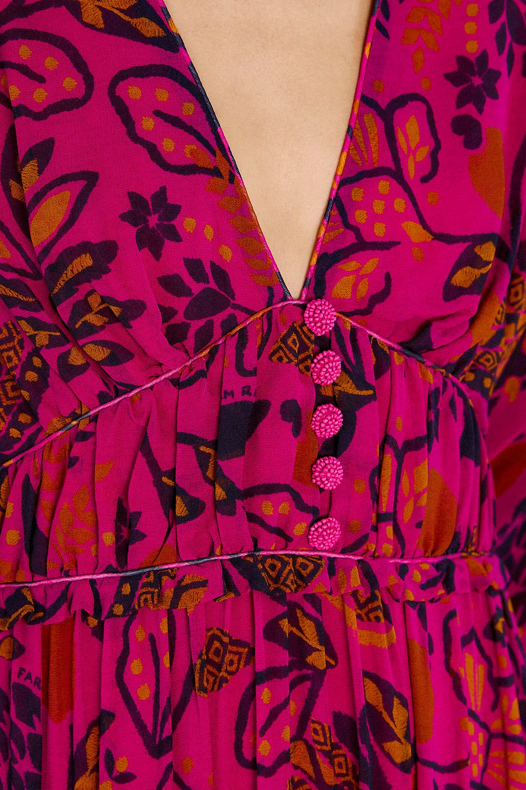 Pink Macaw Forest Maxi Dress sold by FARM Rio product image thumbnail 5