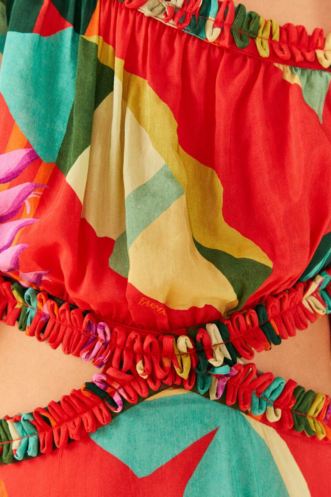 Red Heliconia Mini Dress sold by FARM Rio product image thumbnail 5