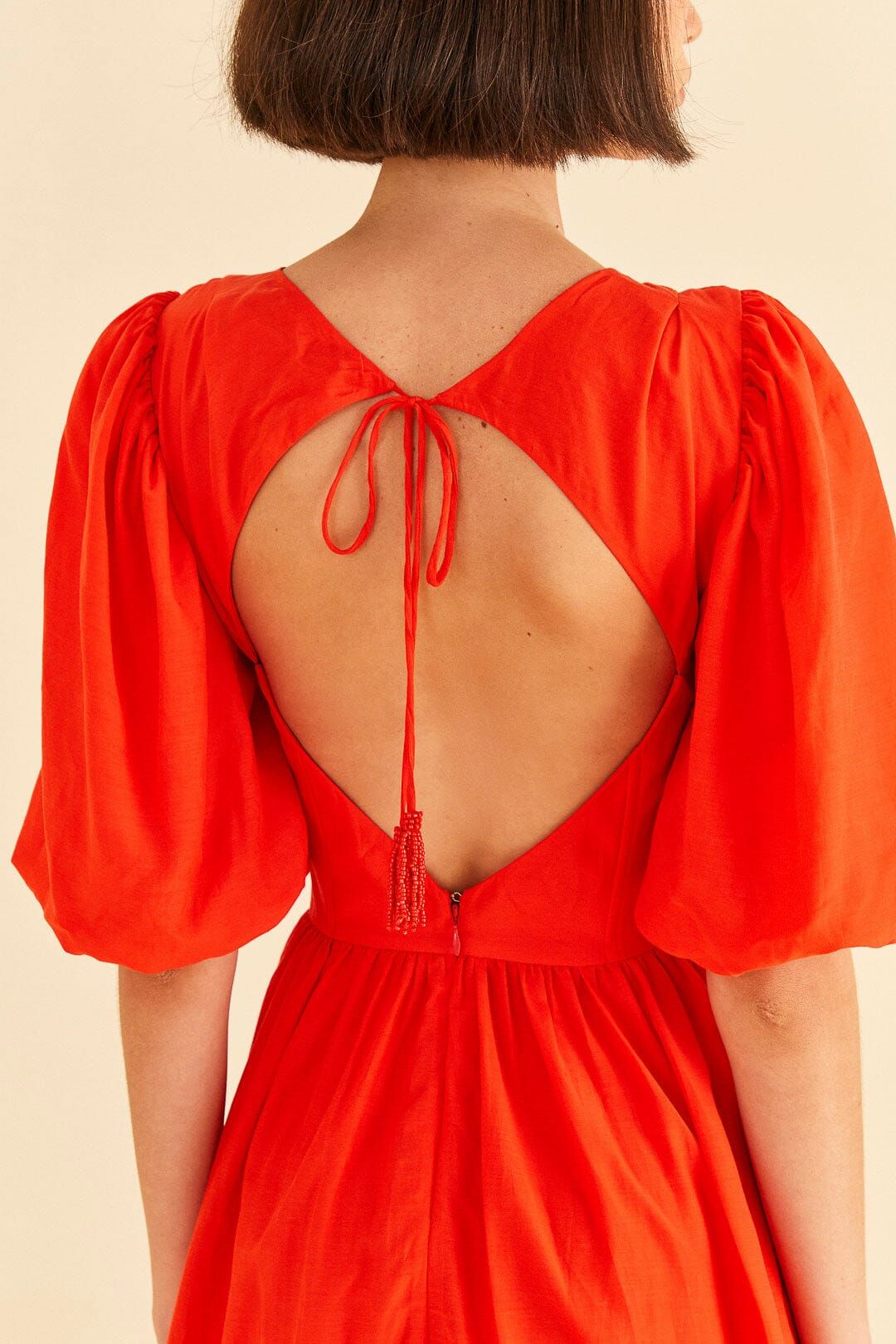 Red Short Sleeves Midi Dress sold by FARM Rio product image thumbnail 3