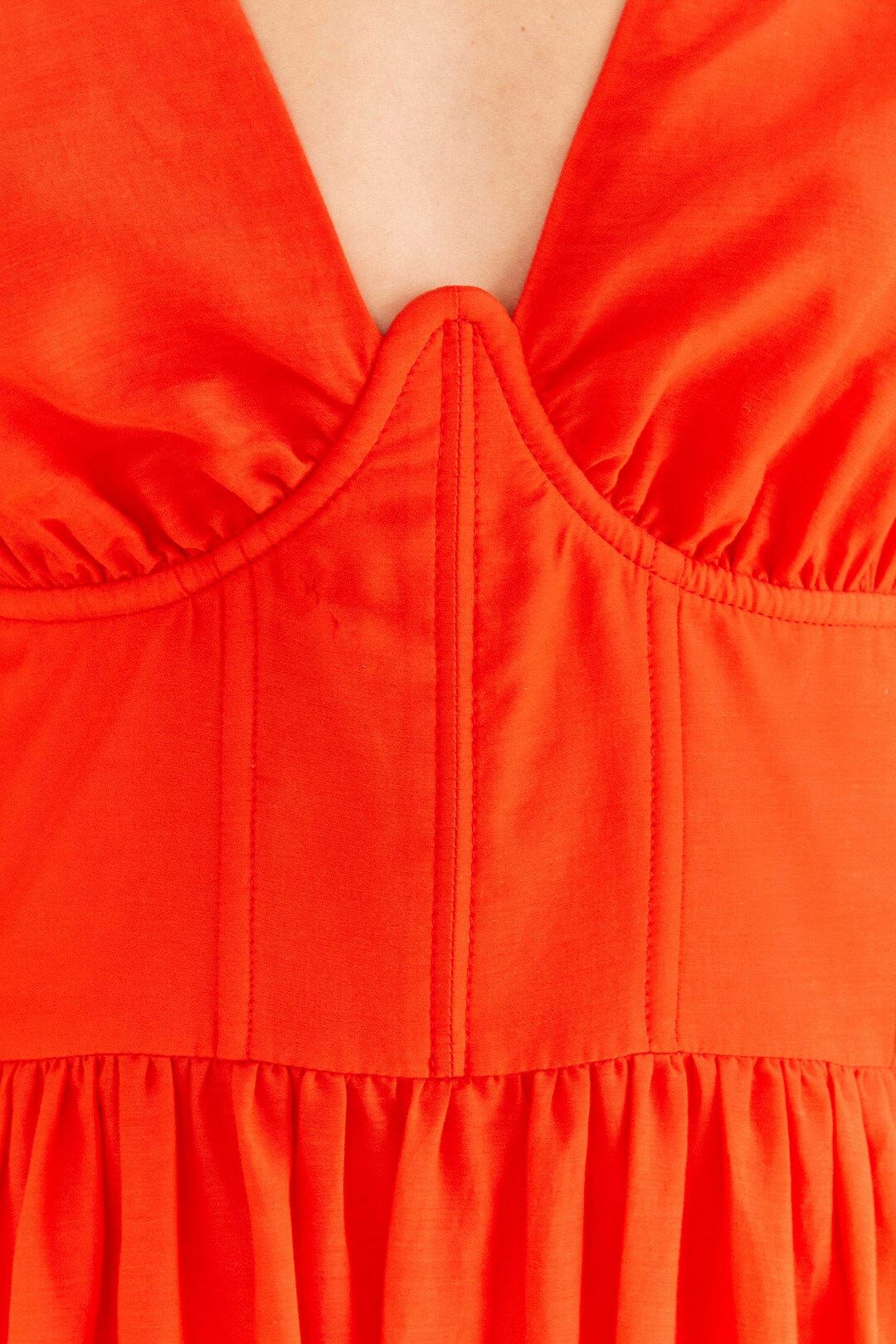 Red Short Sleeves Midi Dress sold by FARM Rio product image thumbnail 6