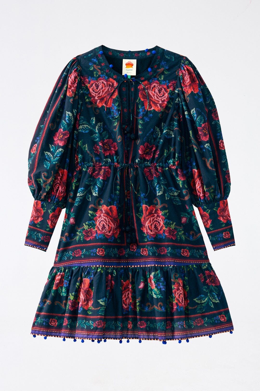 Black Flower Tapestry Mini Dress sold by FARM Rio product image thumbnail 6