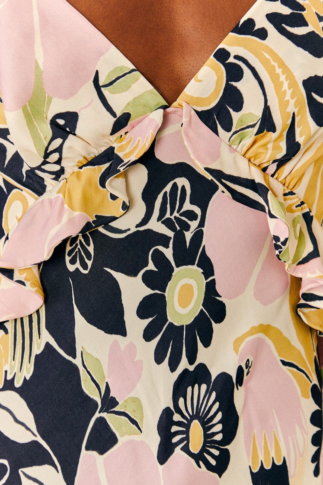 Sand Vintage Forest Lenzing™ Ecovero™ Viscose Midi Dress sold by FARM Rio product image thumbnail 5