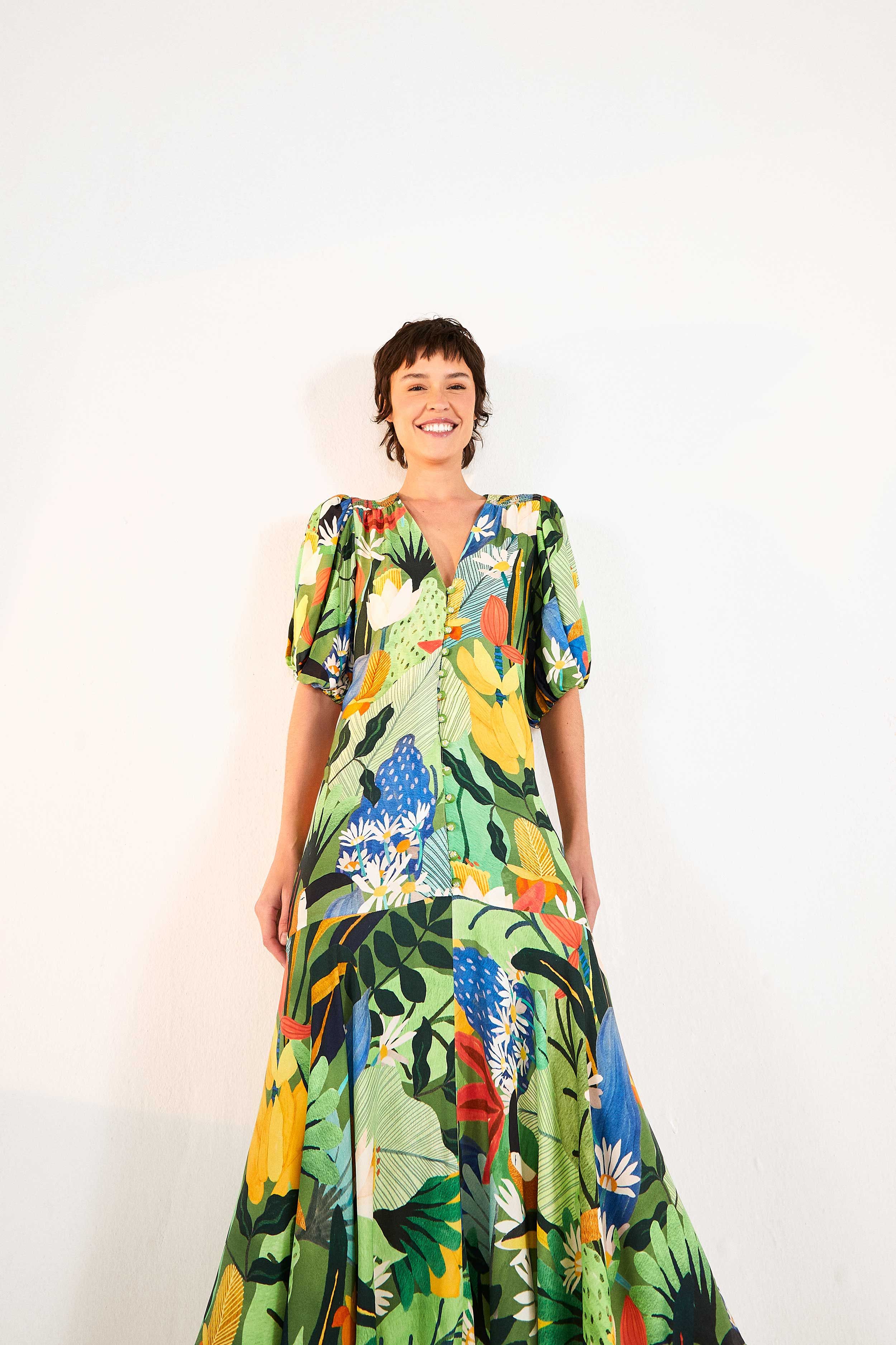 Vintage Toucans Button-Down Midi Dress sold by FARM Rio