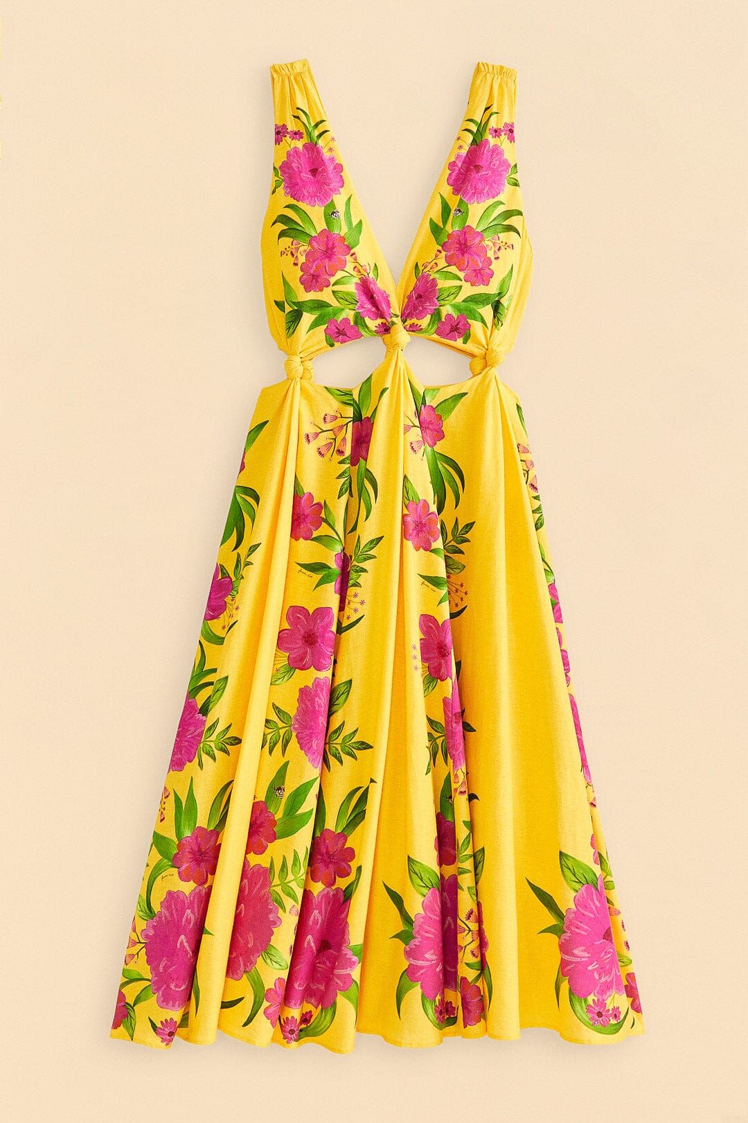Yellow Romantic Garden Midi Dress sold by FARM Rio product image thumbnail 9