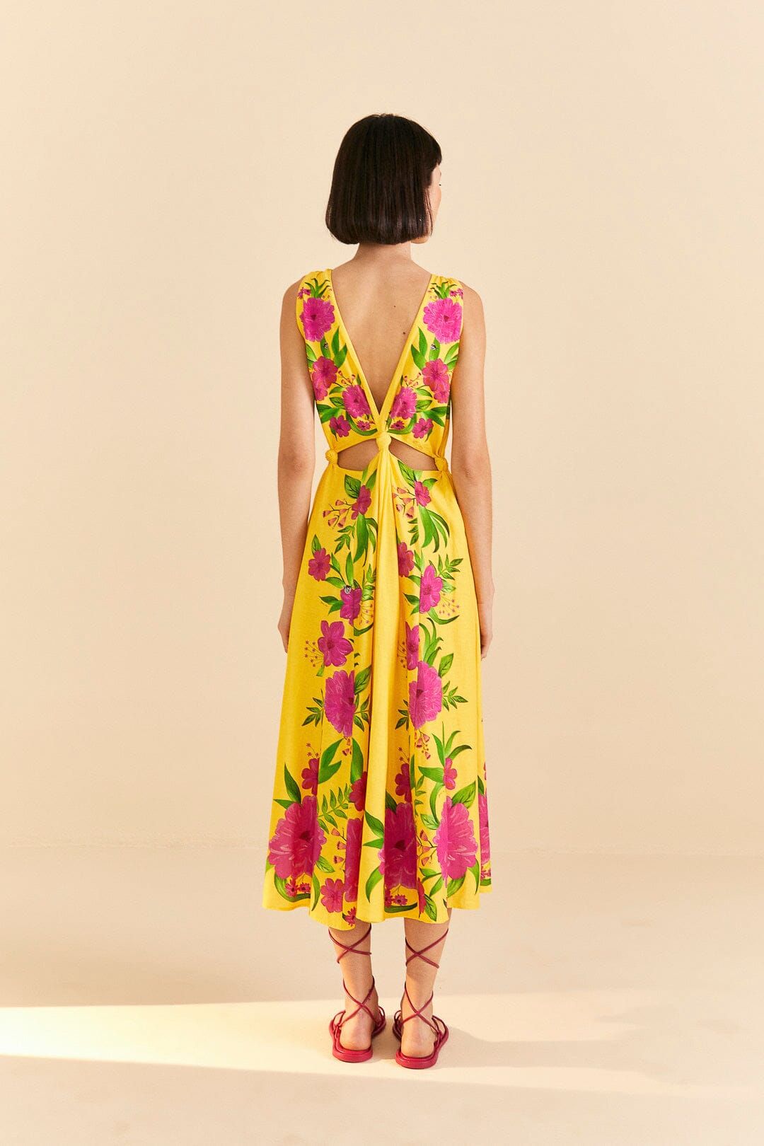 Yellow Romantic Garden Midi Dress sold by FARM Rio product image thumbnail 7