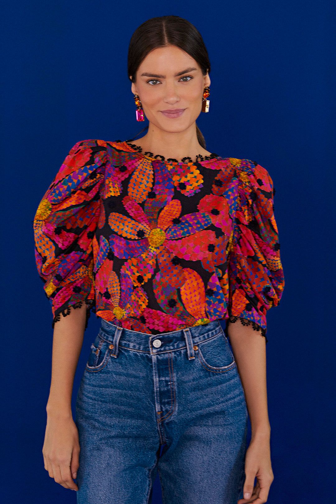 Black Heart Daisy Blouse sold by FARM Rio product image thumbnail 3